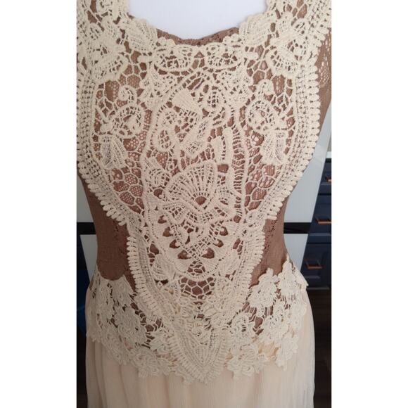 Altard State Coquette lace fairycore dress sz S cream tiered Renaissance romance - Picture 5 of 11